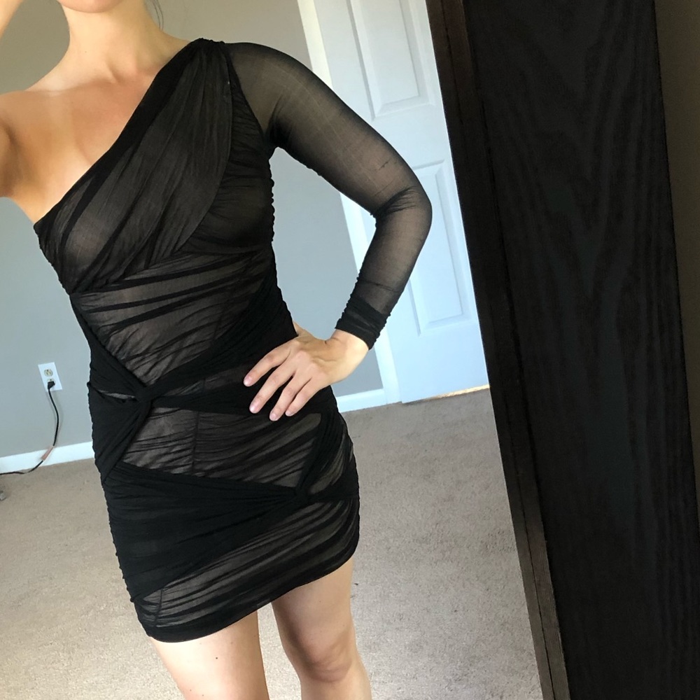 Mesh one Shoulder dress